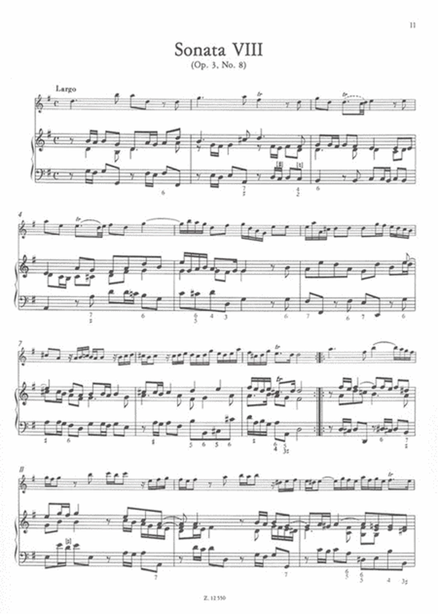 12 Sonate Op. 3, Vol. III (noo. 7-9)