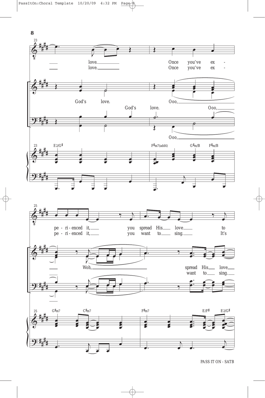 Pass It On 4-Part scores gallery preview page 6