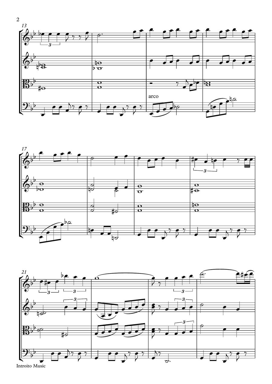 Arabian Nights String Quartet scores gallery preview page 2
