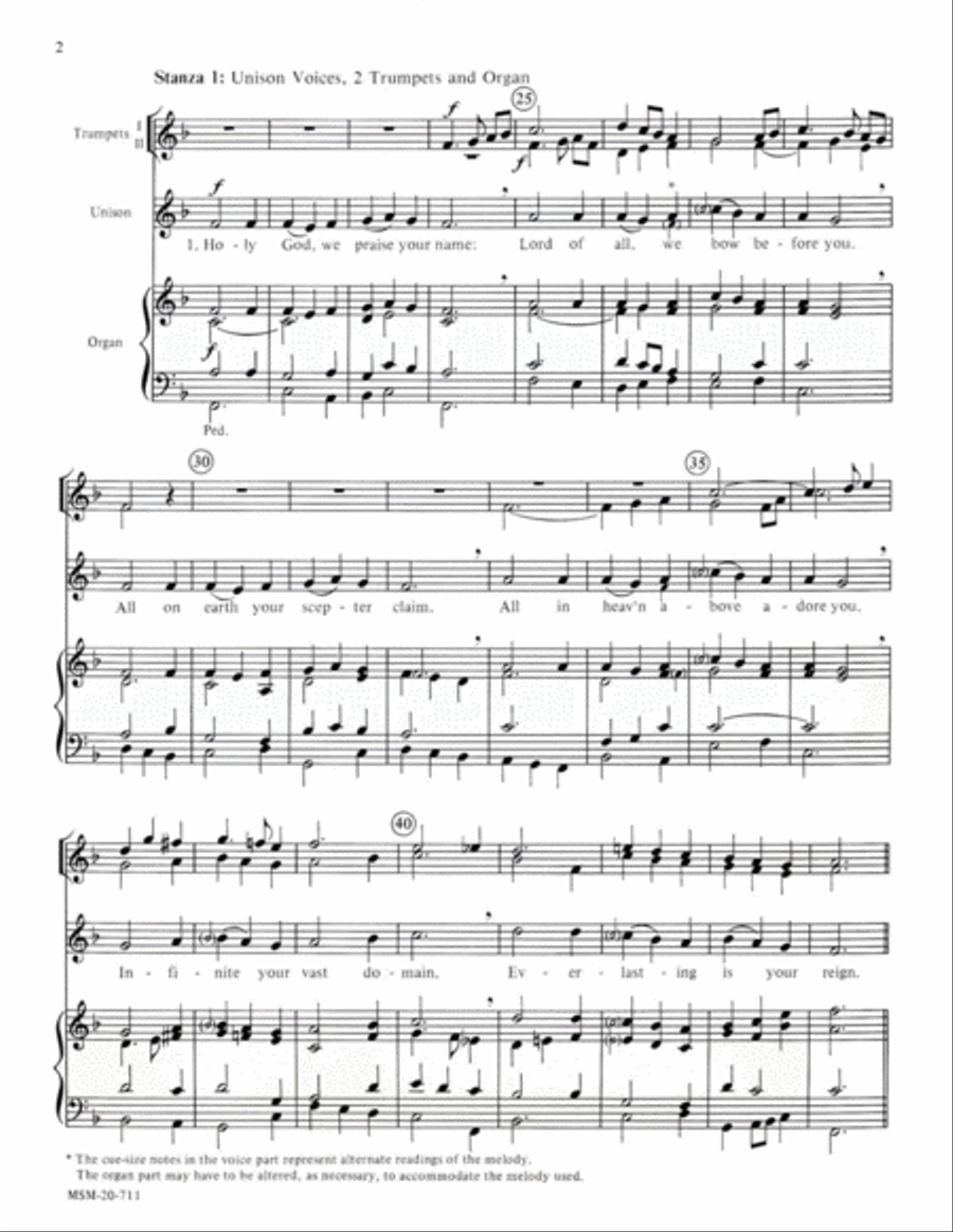 Holy God, We Praise Your Name (Grosser Gott) Choir scores gallery preview page 2
