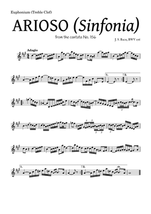 ARIOSO, by J. S. Bach (sinfonia) - for Euphonium (Treble Clef) and accompaniment