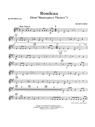 Rondeau (Theme from Masterpiece Theatre): 2nd B-flat Trumpet