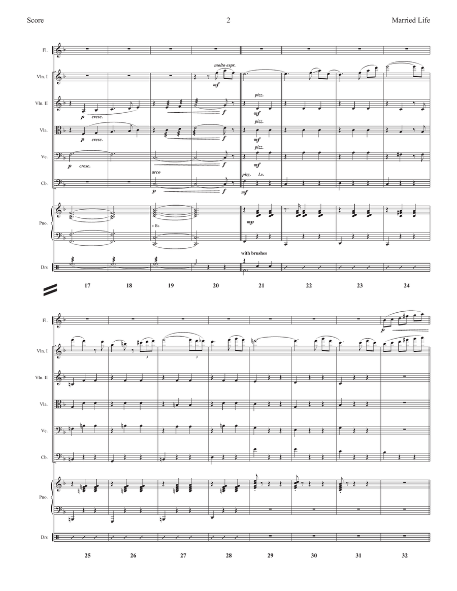 Married Life Large Ensemble scores gallery preview page 4