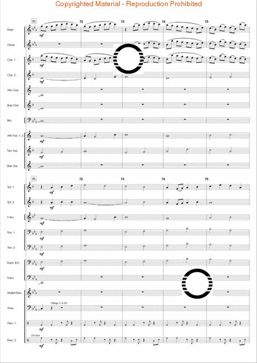 Fire Dance Concert Band scores gallery preview page 16