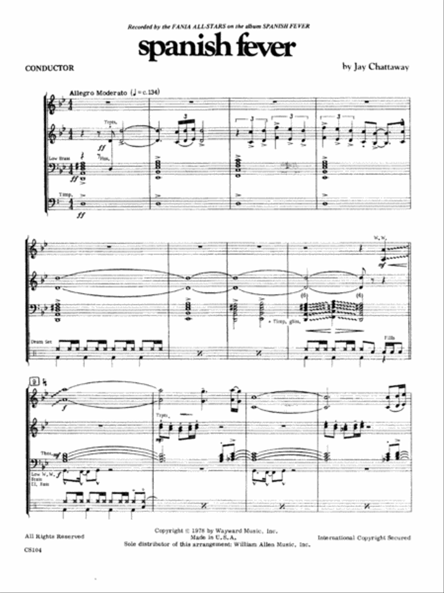 Spanish Fever Spanish Fever Concert Band scores gallery preview page 2