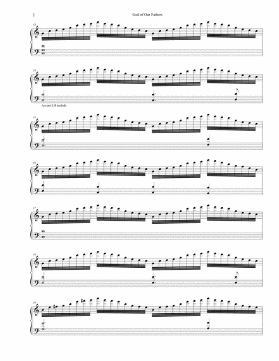 Army Hymn (God of Our Fathers) Piano Solo scores gallery preview page 4