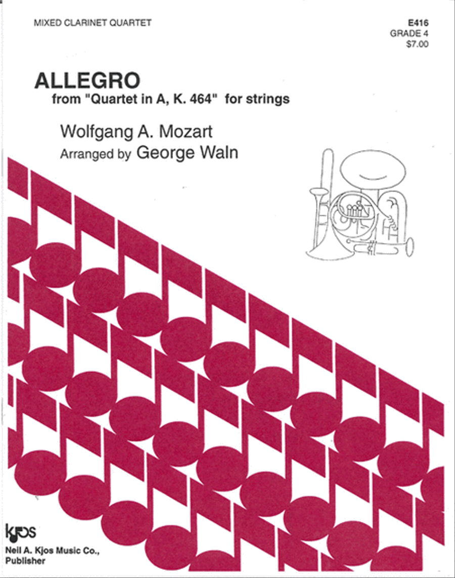 Allegro Clarinet Solo scores gallery preview page 1