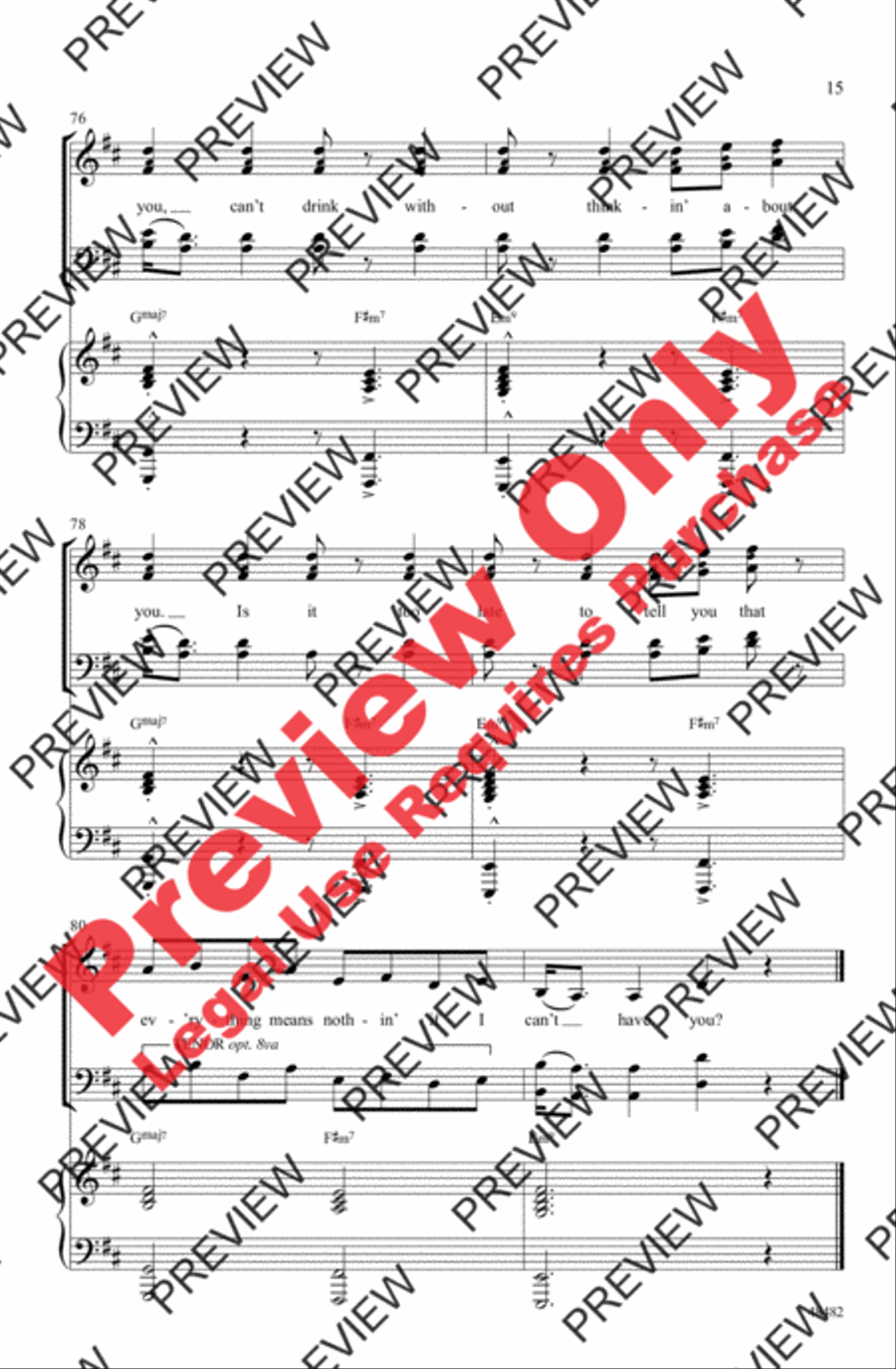 If I Can't Have You 4-Part scores gallery preview page 15