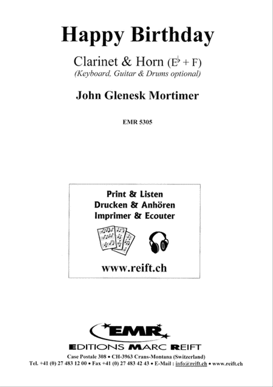 Happy Birthday Happy Birthday Clarinet scores gallery preview page 2