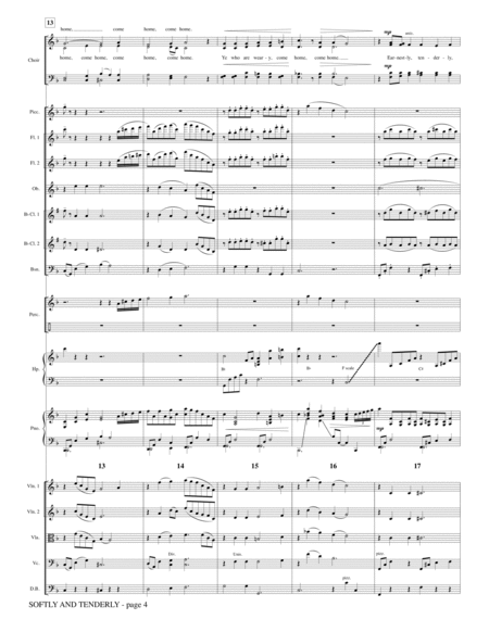 Softly and Tenderly - Full Score