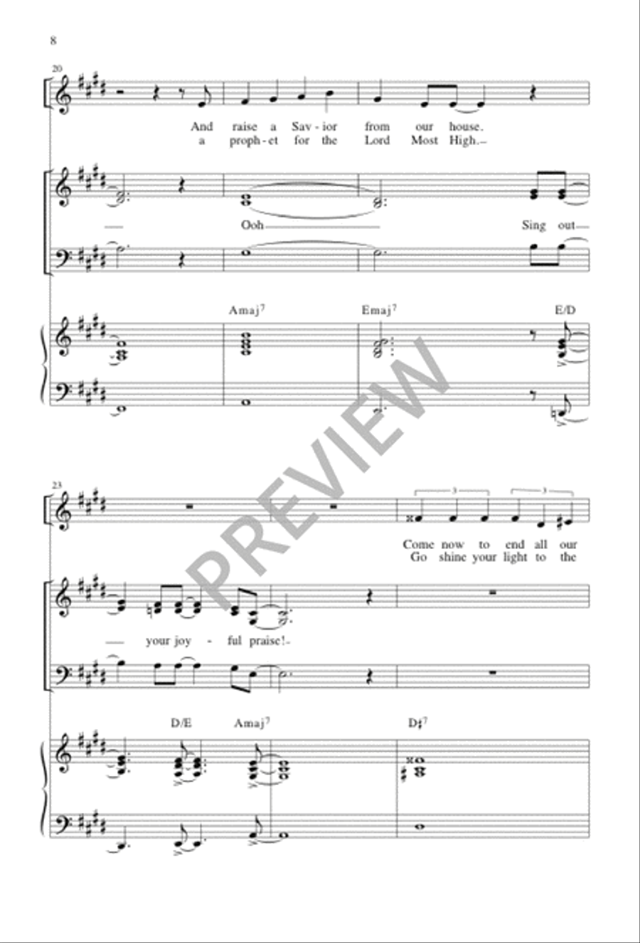 Hallelujah, Hallelu! 3-Part scores gallery preview page 8