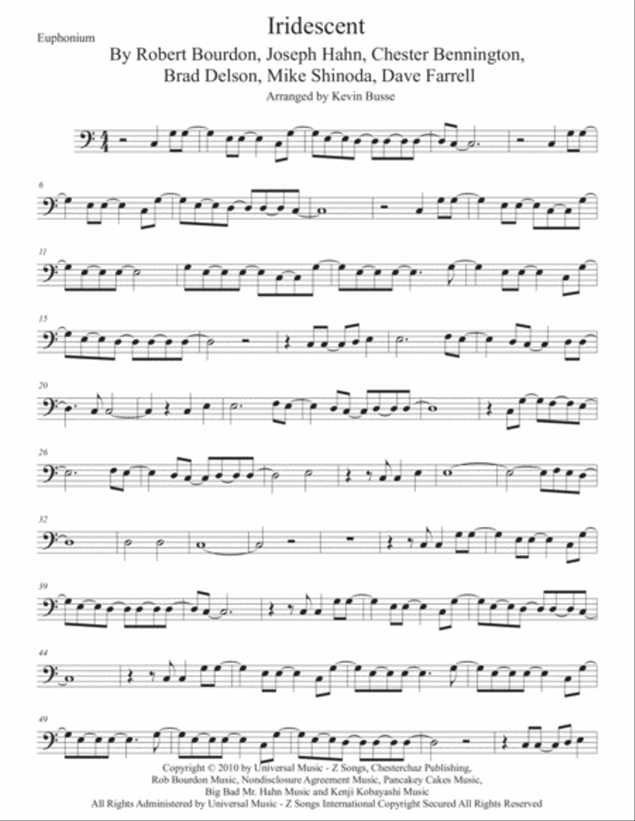 Iridescent Euphonium scores gallery preview page 1