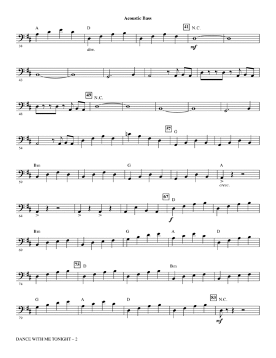 Dance with Me Tonight - Acoustic Bass Choir scores gallery preview page 2