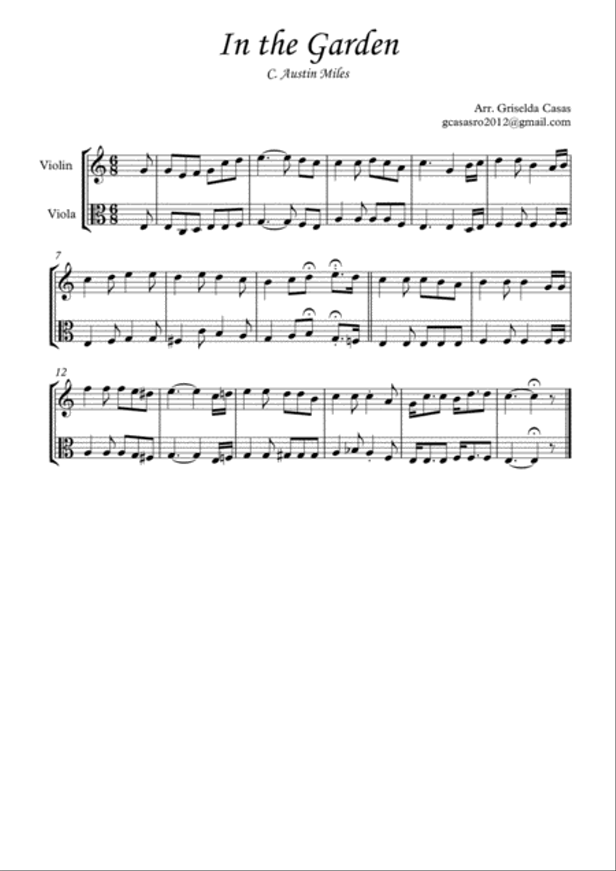 In the Garden In the Garden String Duet scores gallery preview page 1