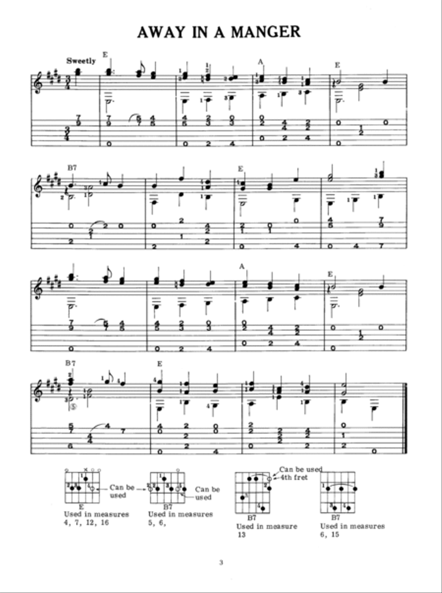 Christmas Songs for Fingerstyle Guitar Fingerpicking Guitar scores gallery preview page 4