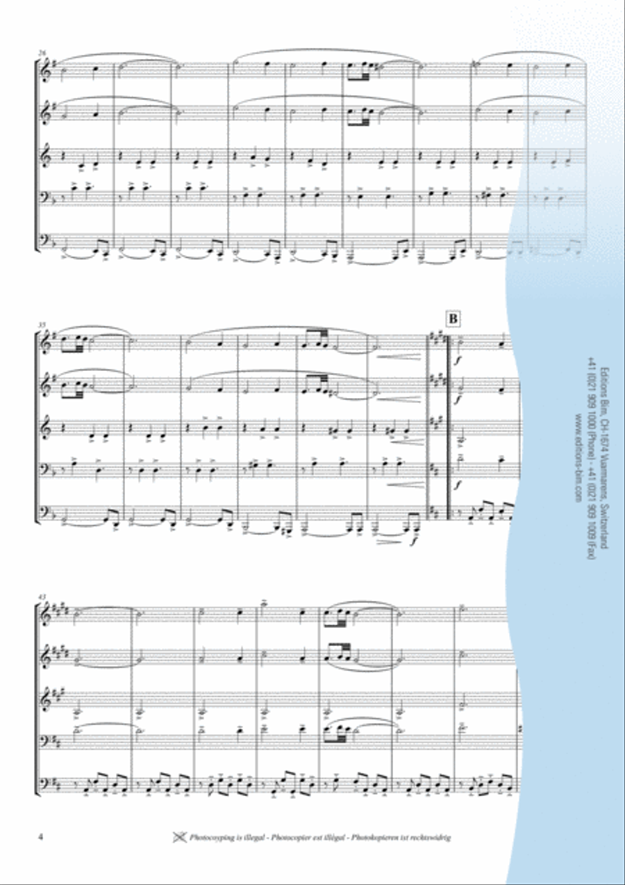 Recuerdos de La Alhambra Recuerdos de La Alhambra Brass Quintet scores gallery preview page 3