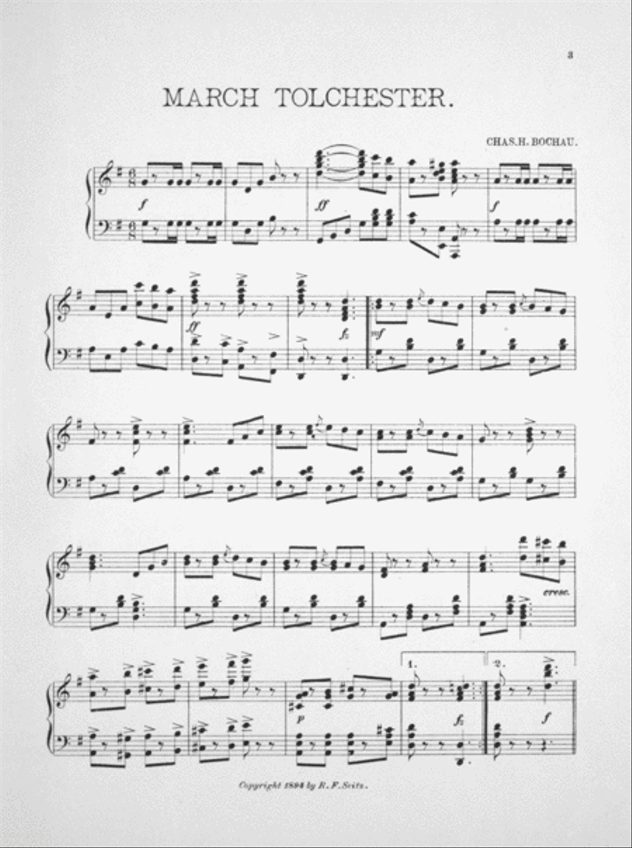 March Tolchester. A Great Two Step for Piano Piano Solo scores gallery preview page 2
