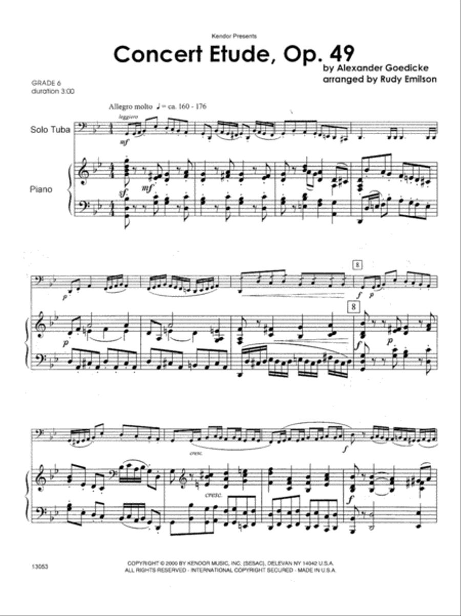 Concert Etude, Op. 49 Concert Etude, Op. 49 Tuba scores gallery preview page 2