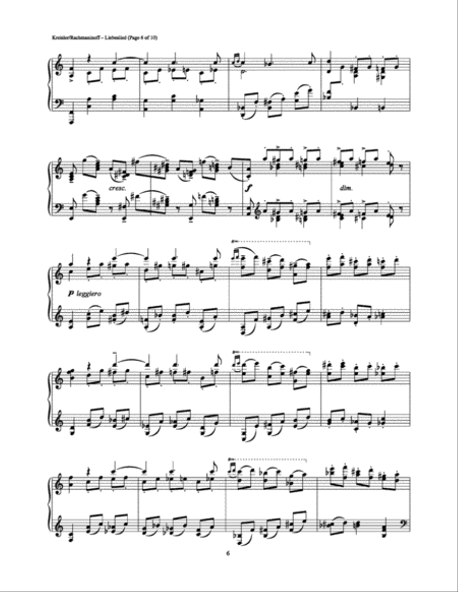 Liebeslied Liebeslied Piano Solo scores gallery preview page 6
