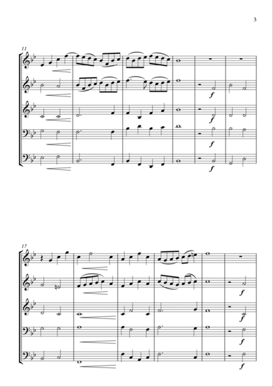 O God, Our Help In Ages Past, for Brass Quintet Brass Quintet scores gallery preview page 3