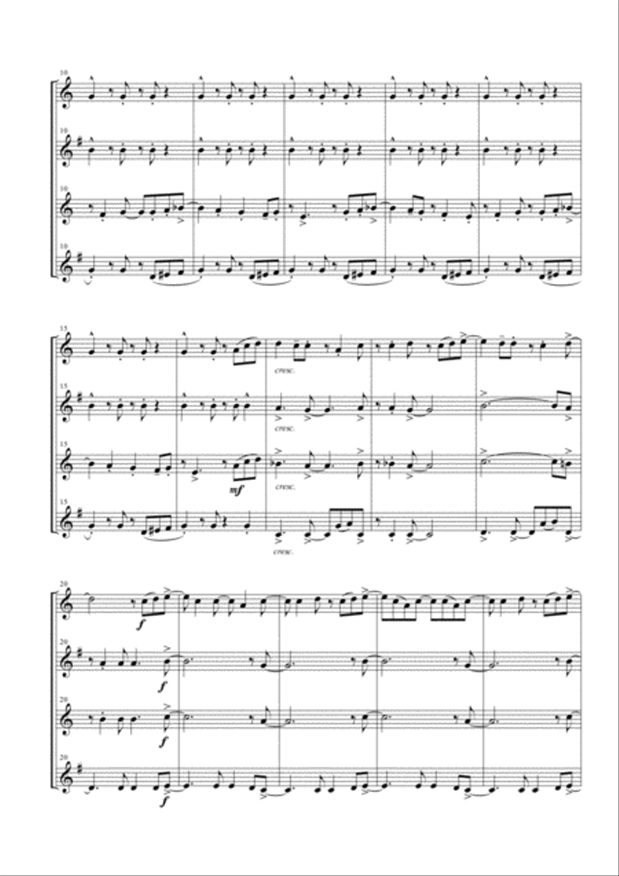 You Can't Stop The Beat Woodwind Quartet scores gallery preview page 2