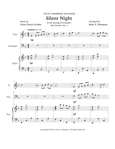 Silent Night (Trio for Flute, Trombone and Piano) image number null