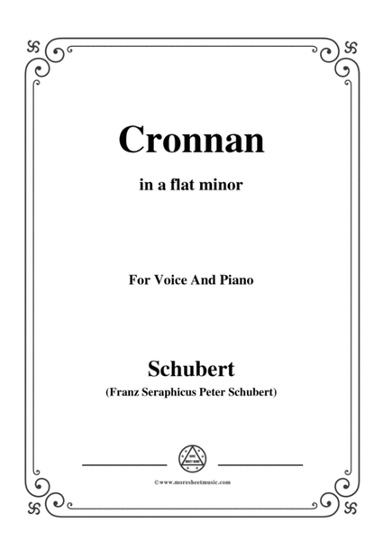 Schubert-Cronnan,in a flat minor,for Voice&Piano image number null