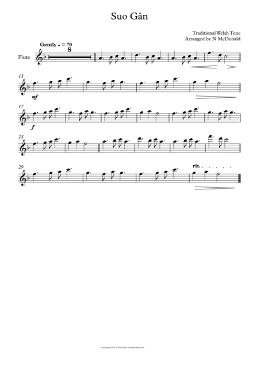 Suo Gân Suo Gân Small Ensemble scores gallery preview page 4