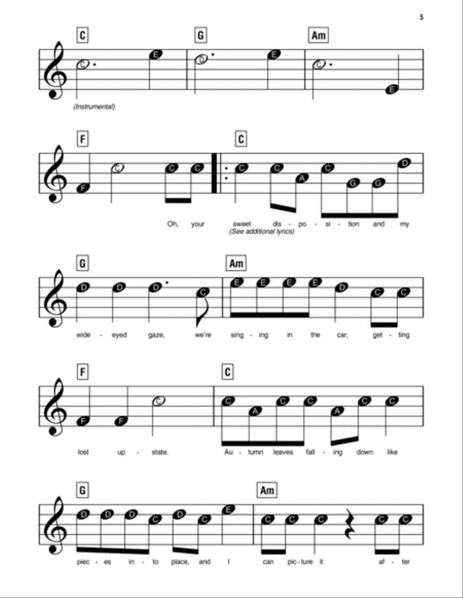 All Too Well Easy Piano scores gallery preview page 2