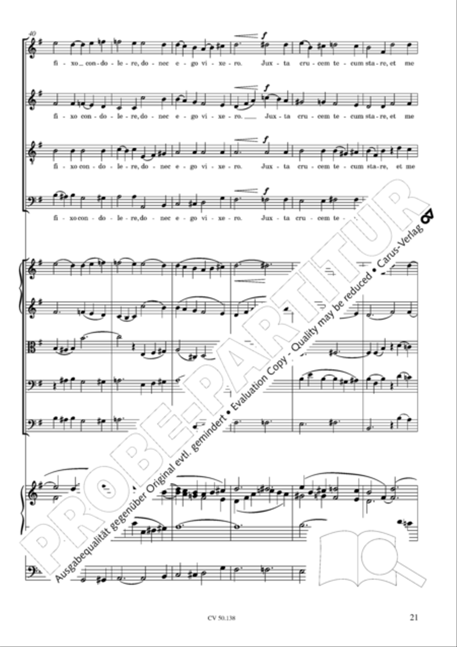 Stabat Mater in G minor 4-Part scores gallery preview page 22