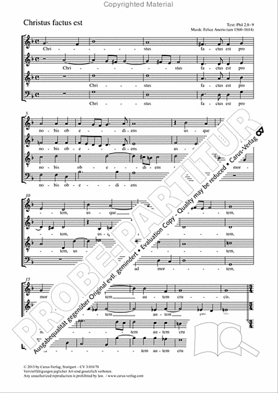Christus factus est 4-Part scores gallery preview page 2