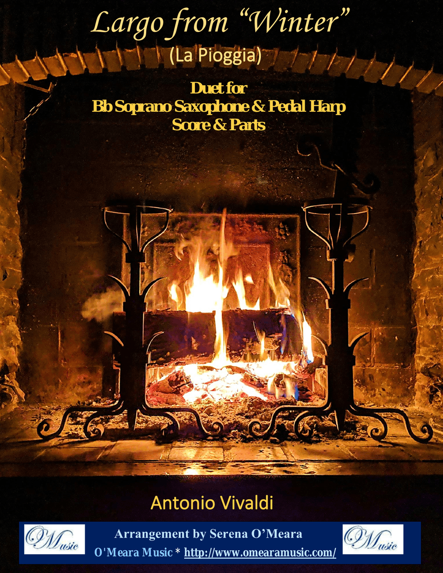 Largo from “Winter”, Duet for Bb Soprano Saxophone & Pedal Harp by Antonio Vivaldi Soprano Saxophone - Digital Sheet Music