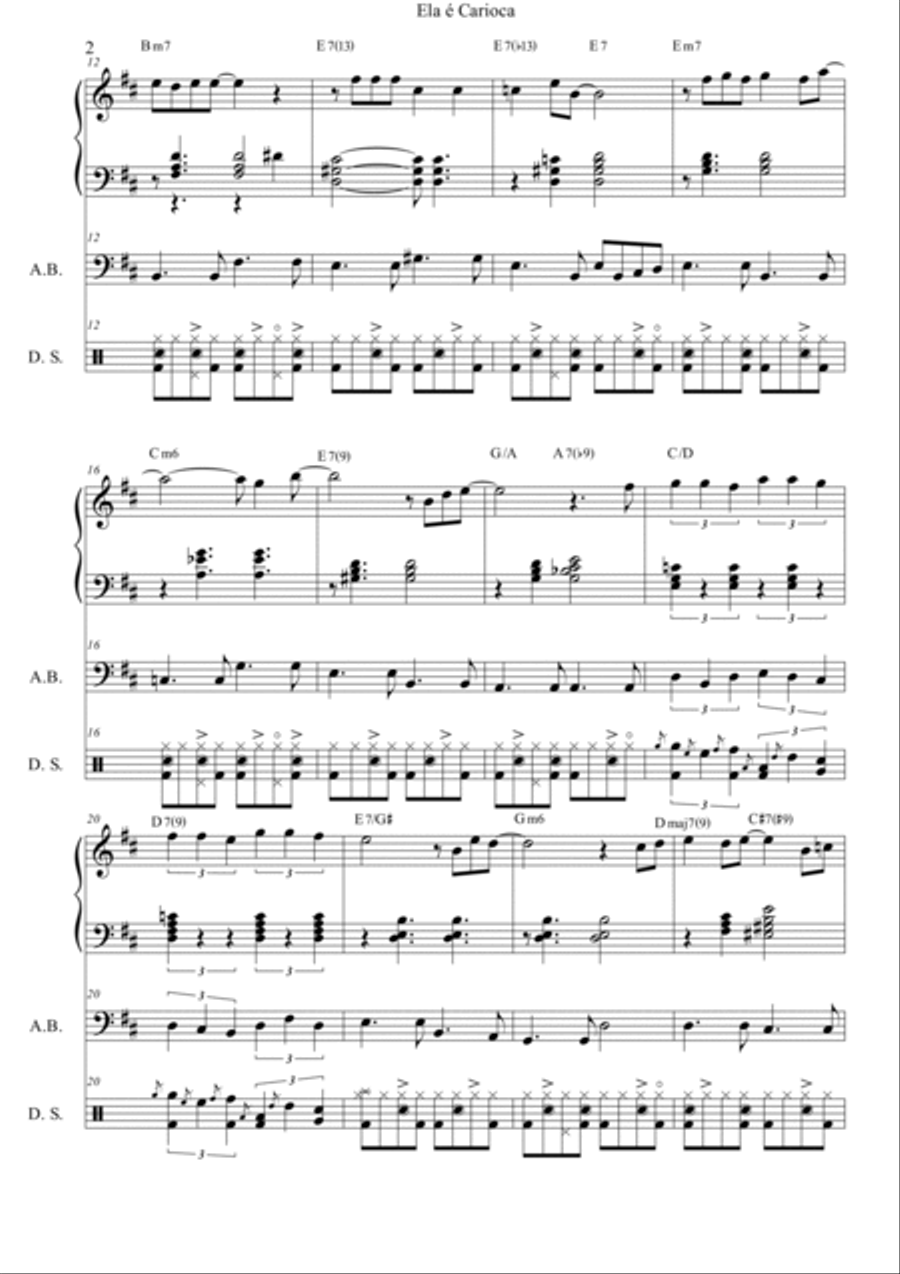 Ela 'e Carioca Small Ensemble scores gallery preview page 2