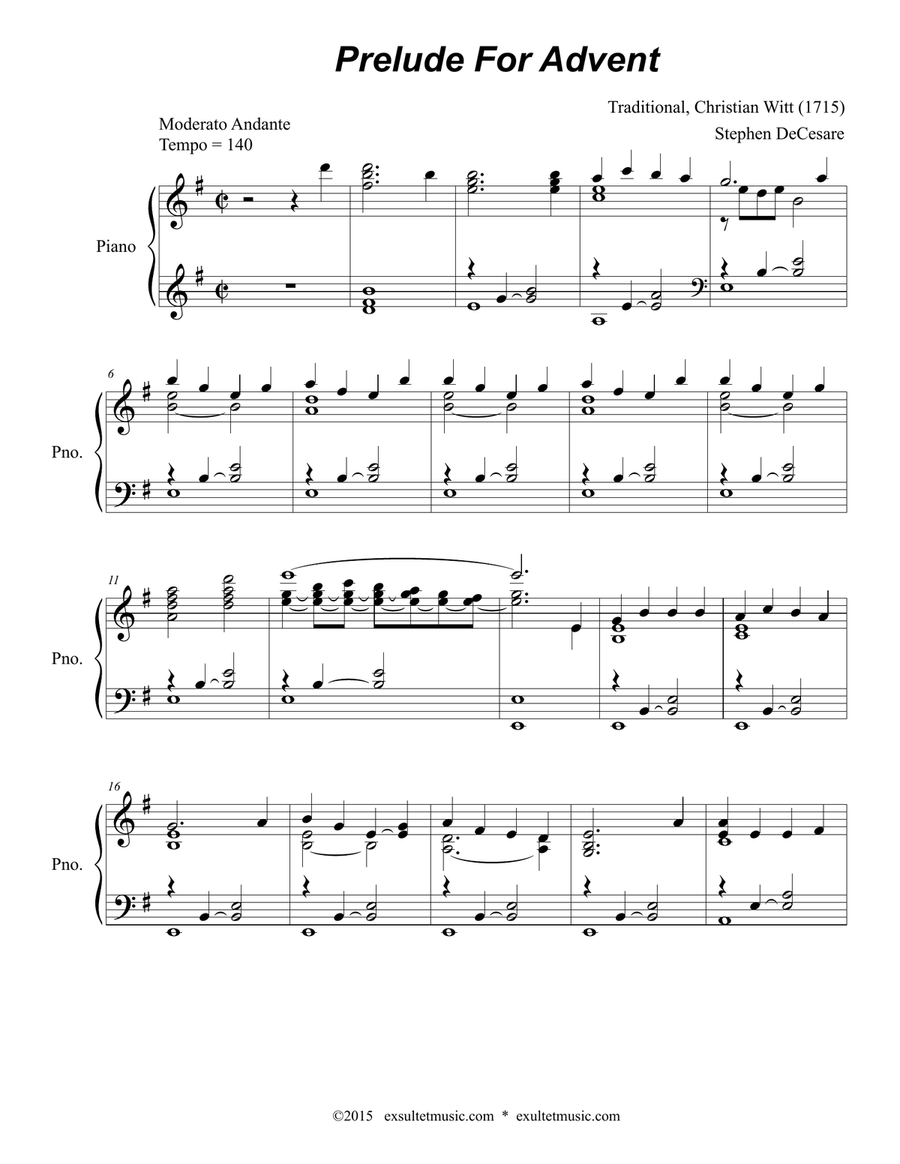 Prelude For Advent Piano Solo scores gallery preview page 2