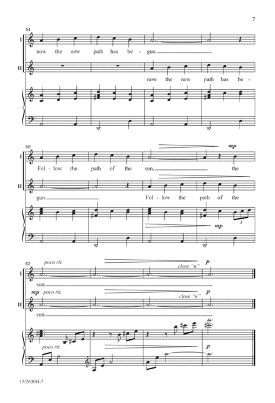 Winter Solstice Unison Choir scores gallery preview page 7