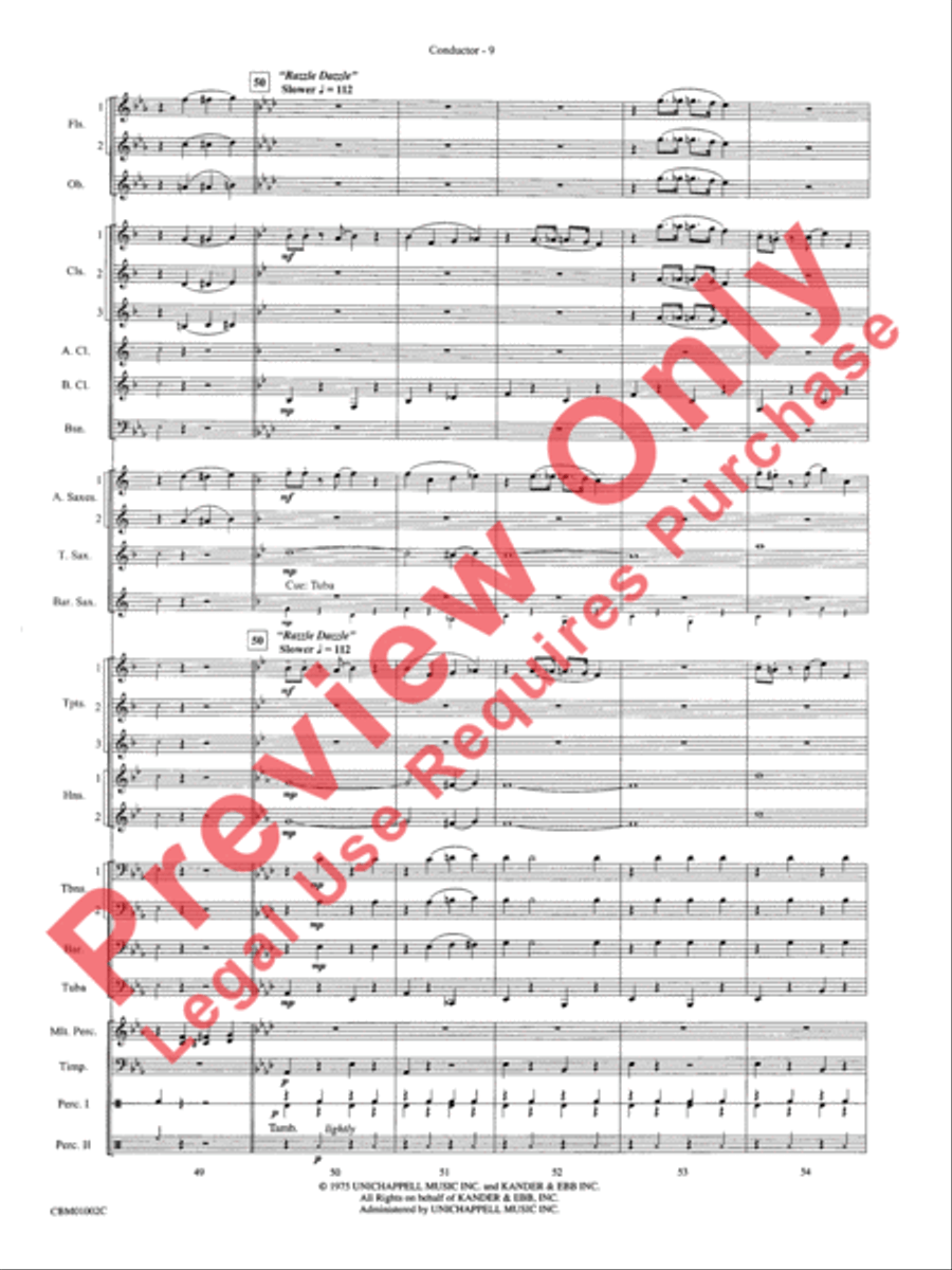 Chicago! (from the Musical Chicago!) Concert Band scores gallery preview page 12