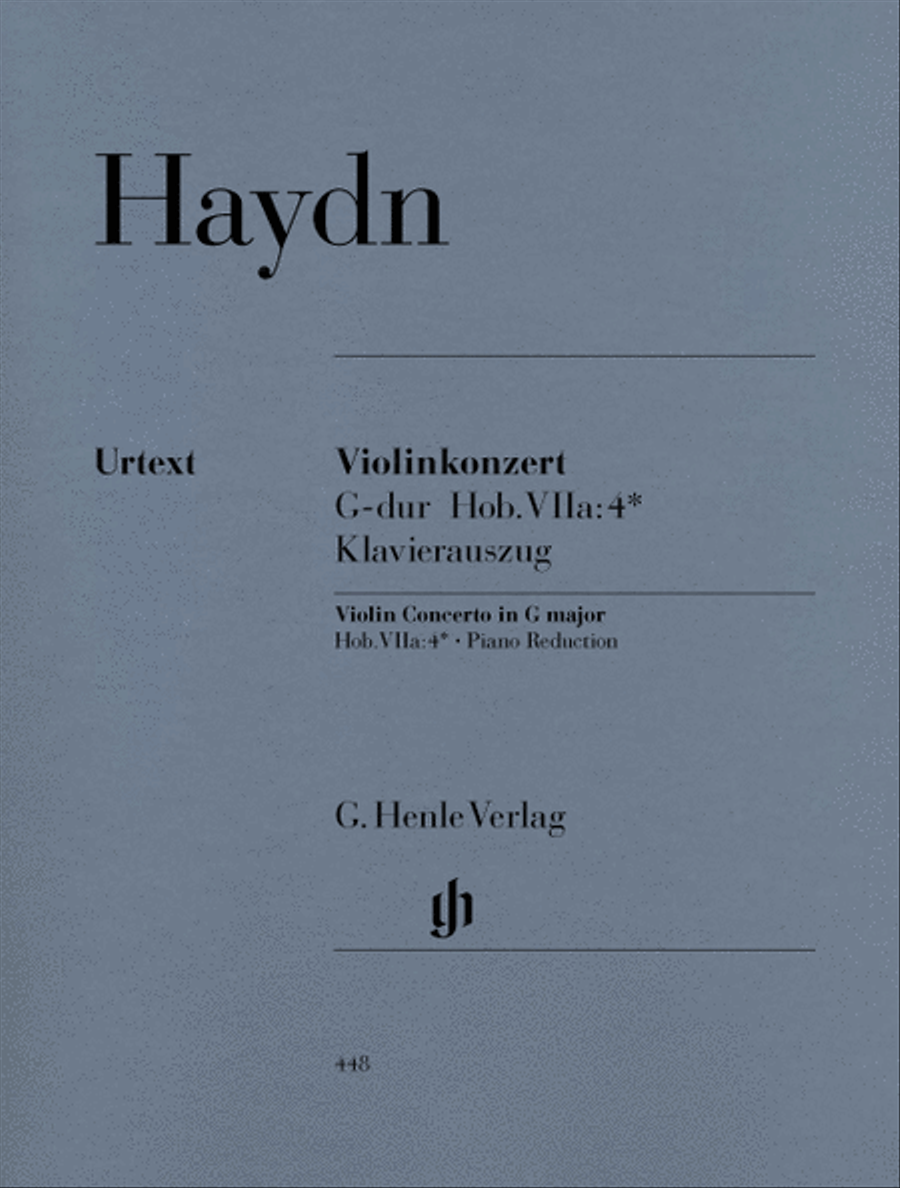 Concerto for Violin and Orchestra in G Major Hob. VIIa:4 by Franz Joseph Haydn Violin Solo - Sheet Music