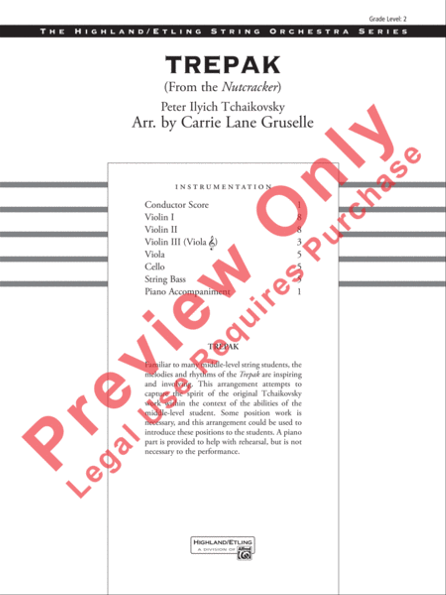 Trepak Trepak String Orchestra scores gallery preview page 2
