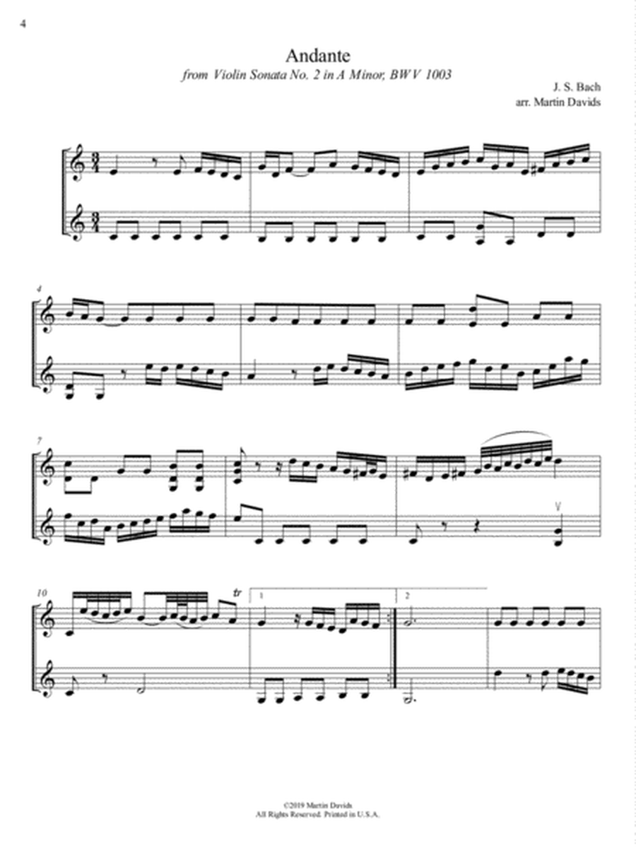 Bachfor2, Volume 2, Violin 2