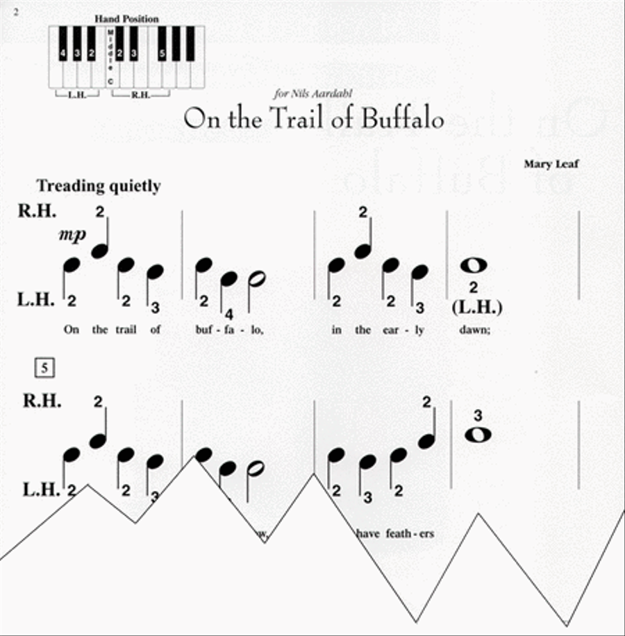 On the Trail of Buffalo On the Trail of Buffalo Easy Piano scores gallery preview page 3