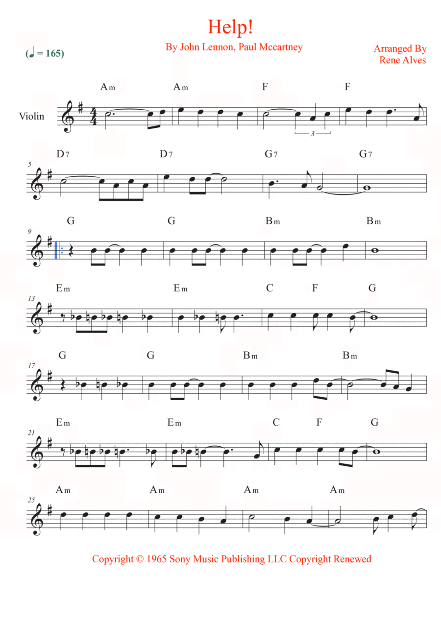 The deals beatles violin