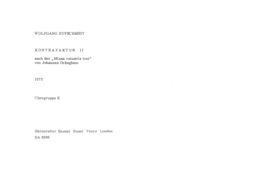 Kontrafaktur II (1973) Mixed Choir scores gallery preview page 1