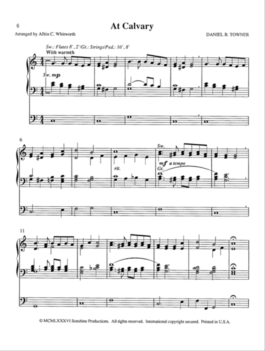 Eleven Easy Organ Solos for Worship Organ Solo scores gallery preview page 4