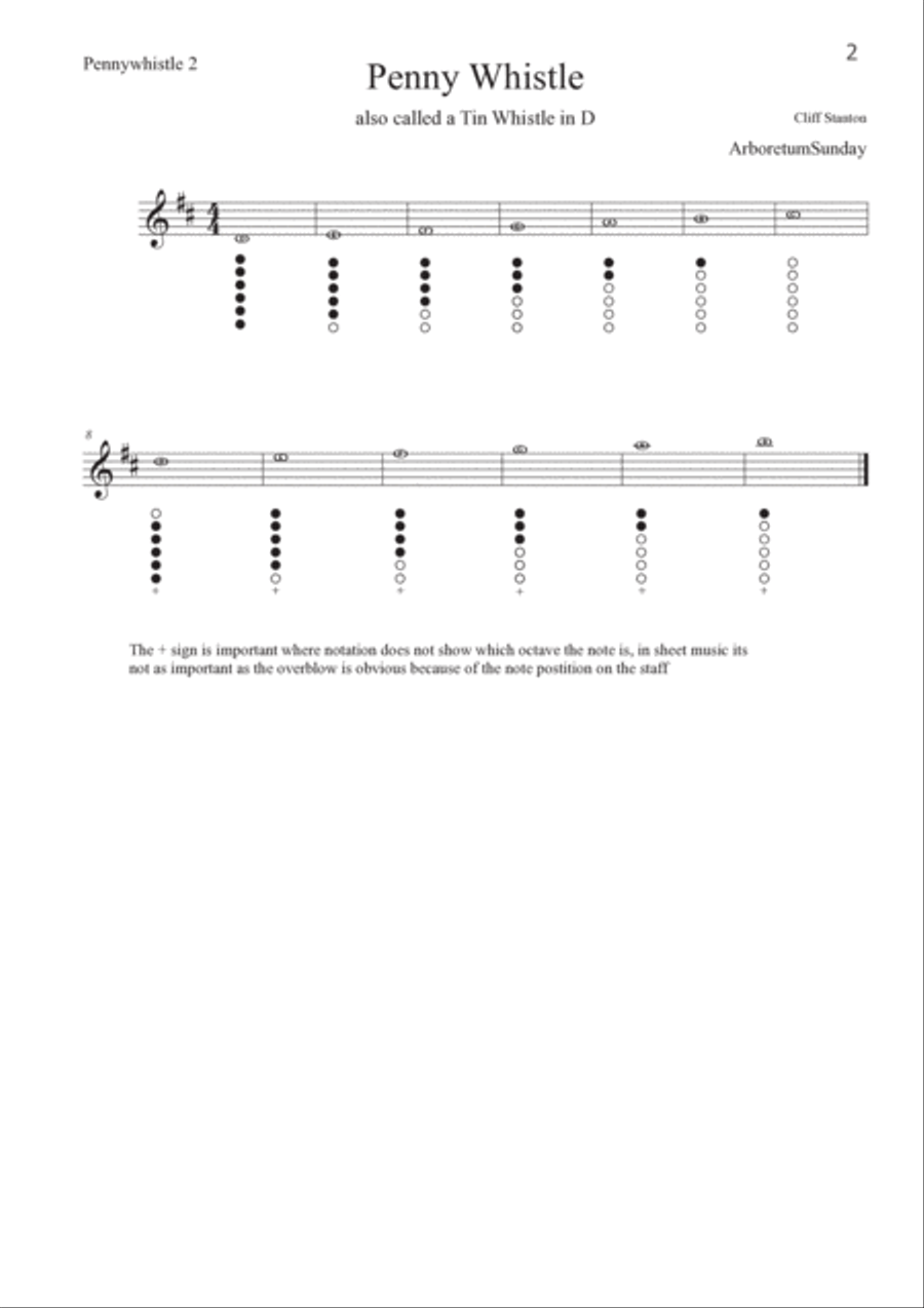 Tin Whistle Tunes -1 Easy Piano scores gallery preview page 3