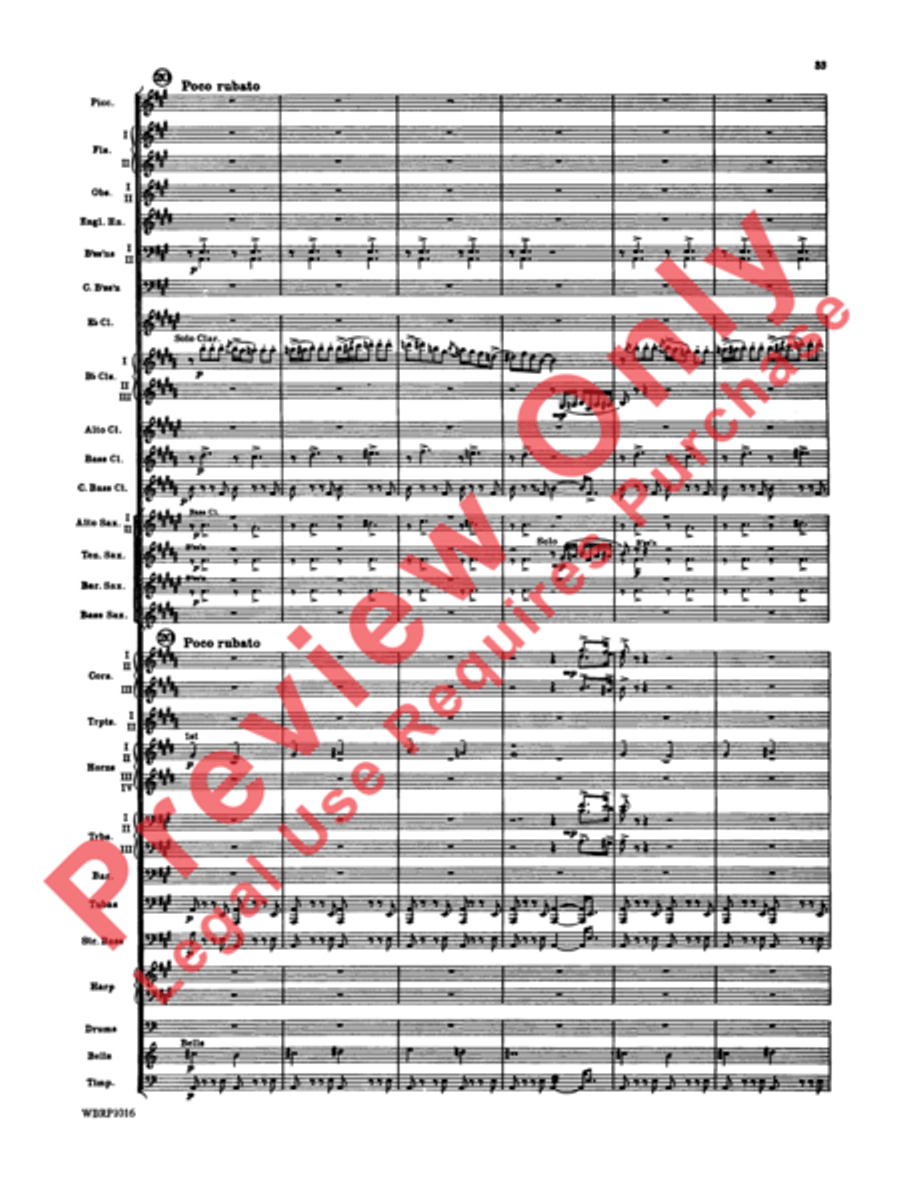 Rhapsody in Blue Concert Band scores gallery preview page 36