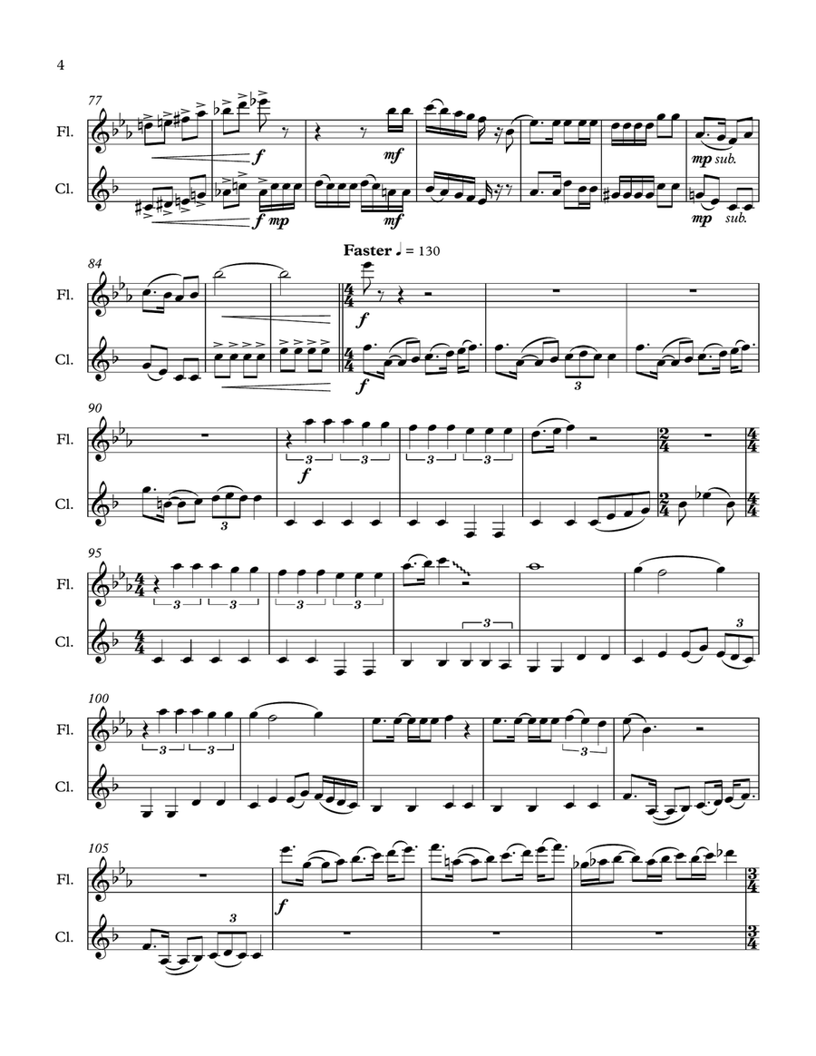 Bohemian Rhapsody Woodwind Duet scores gallery preview page 4