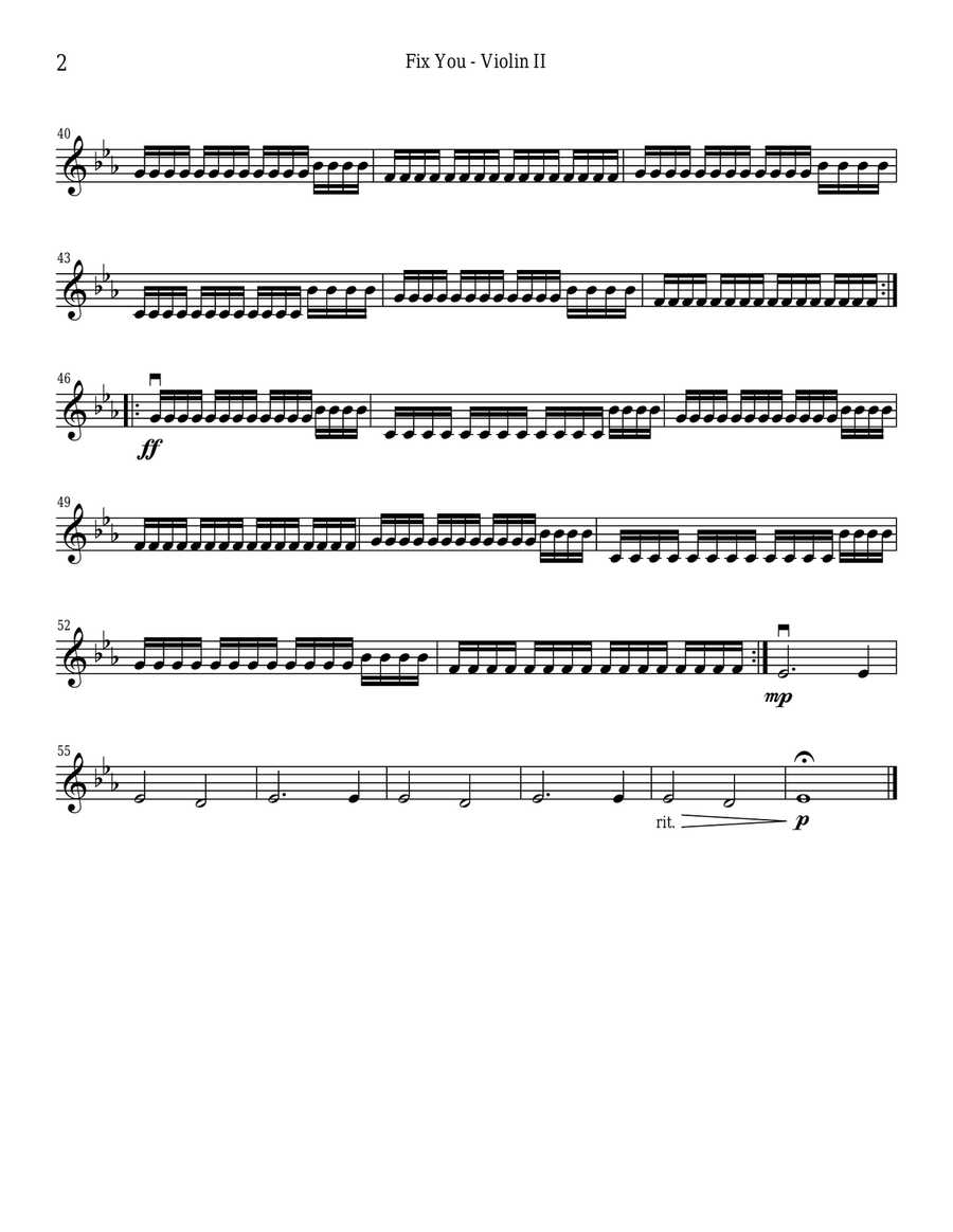 Fix You String Quartet scores gallery preview page 4