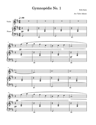 Book cover for Gymnopédie No. 1 (Violin Solo and Piano)