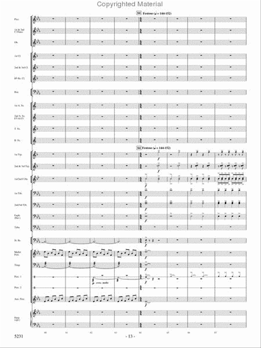 Pilatus: Mountain of Dragons Concert Band scores gallery preview page 11