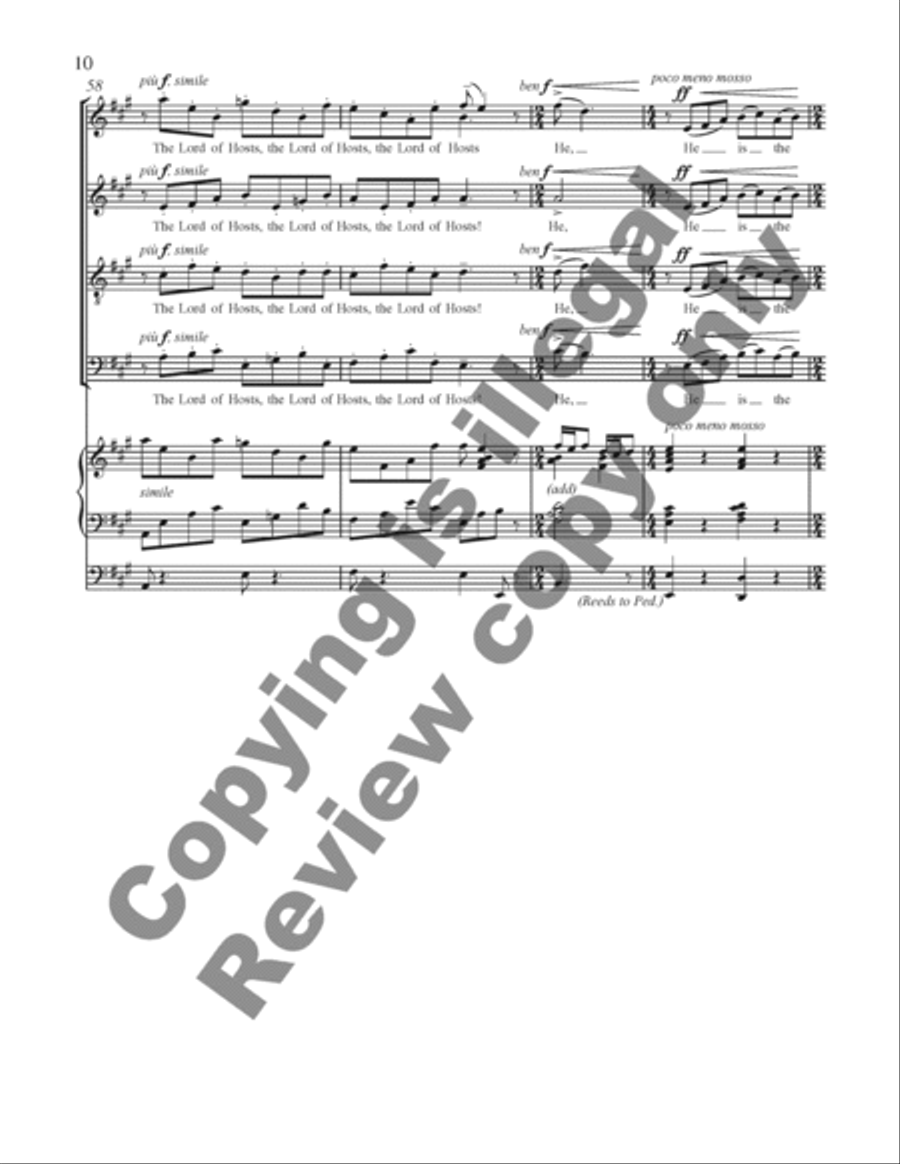 Lift Up Your Heads, O Ye Gates! 4-Part scores gallery preview page 10